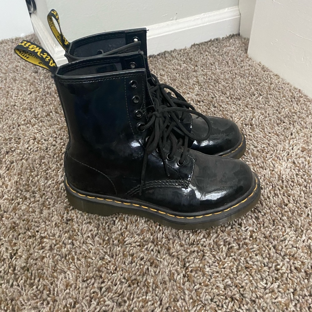 Ladies size 6 patent leather Dr. Martens